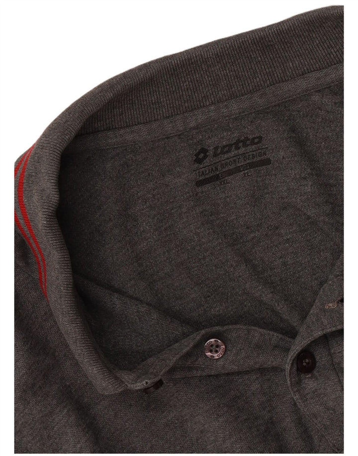 Camisa polo masculina de manga comprida Lotto 2XL cinza