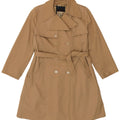 Trench coat feminino vintage com peito duplo IT 50 XL poliéster bege