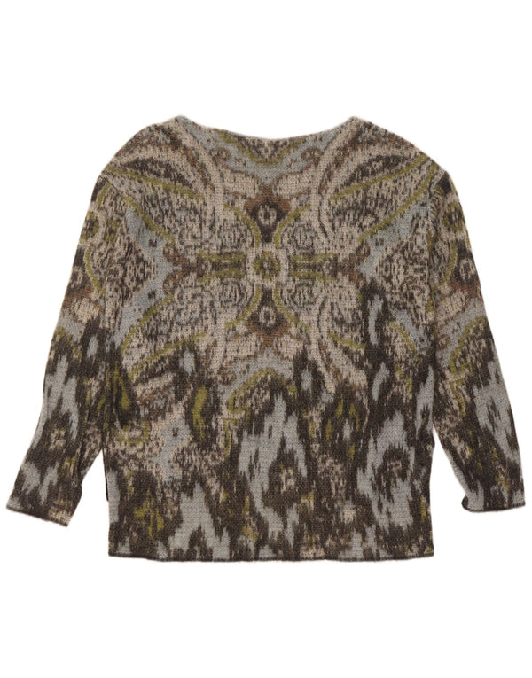 Marccain Womens Boat Neck Jumper Sweater US 3 XS Multicoloured Tie Dye