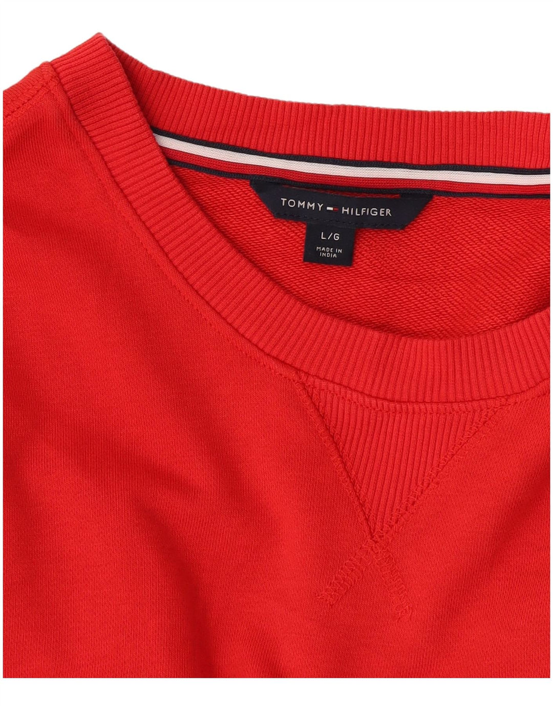 Tommy Hilfiger moletom feminino jumper UK 16 grande vermelho