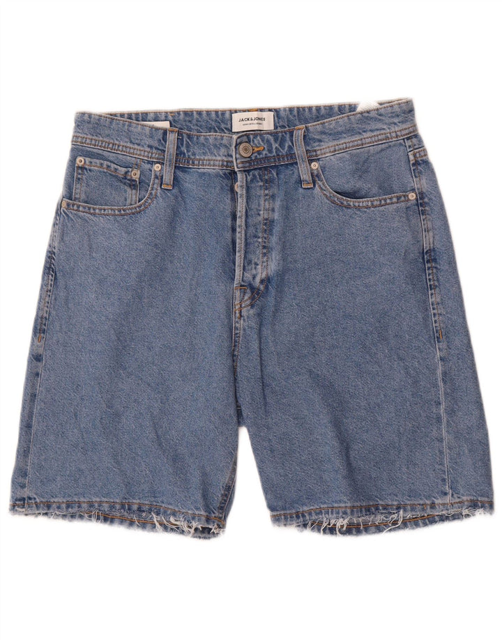 Shorts jeans masculino Jack & Jones médio W32 algodão azul