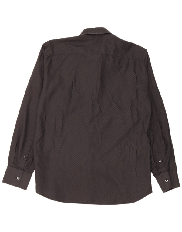 Camisa masculina Dolce & Gabbana tamanho 41 16 grande algodão geométrico preto