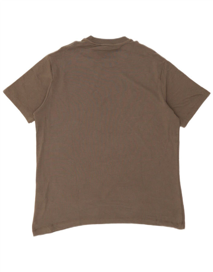 Camiseta masculina Massimo Dutti Top grande algodão cinza