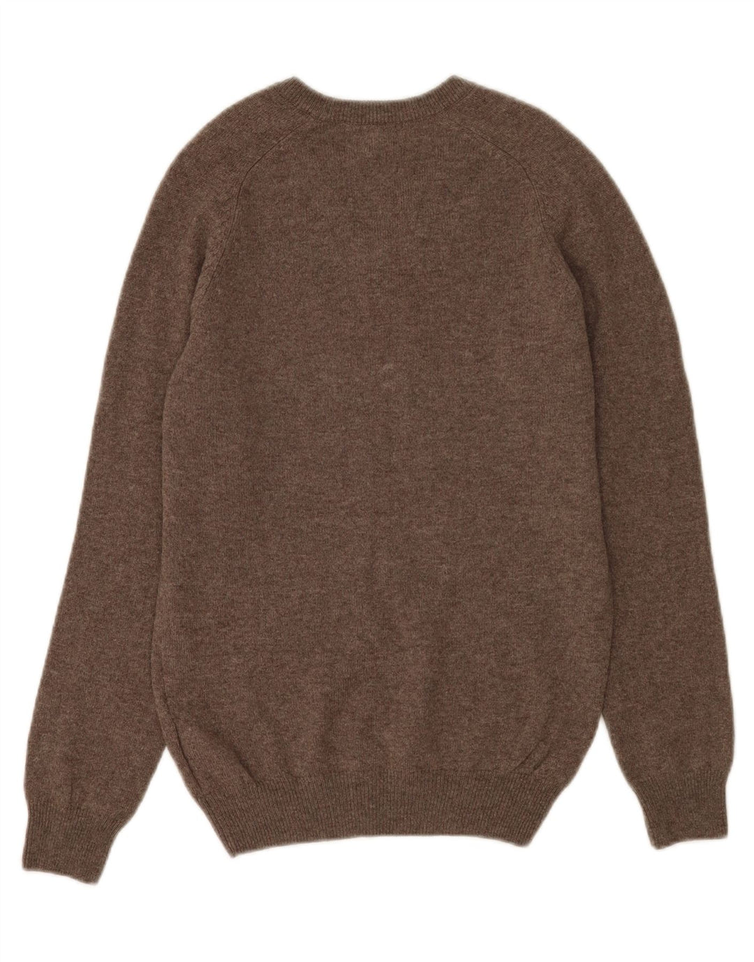 Suéter masculino Marks & Spencer Blue Harbor com decote em V XS cinza lã de cordeiro
