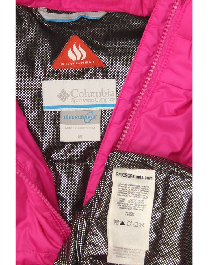 Jaqueta acolchoada feminina Columbia Interchange Liner UK 14 poliéster rosa médio