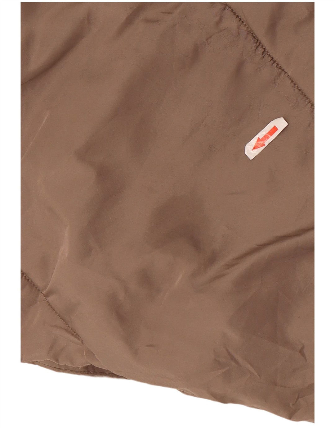Casaco acolchoado com capuz grande Zara feminino UK 18 XL marrom poliéster