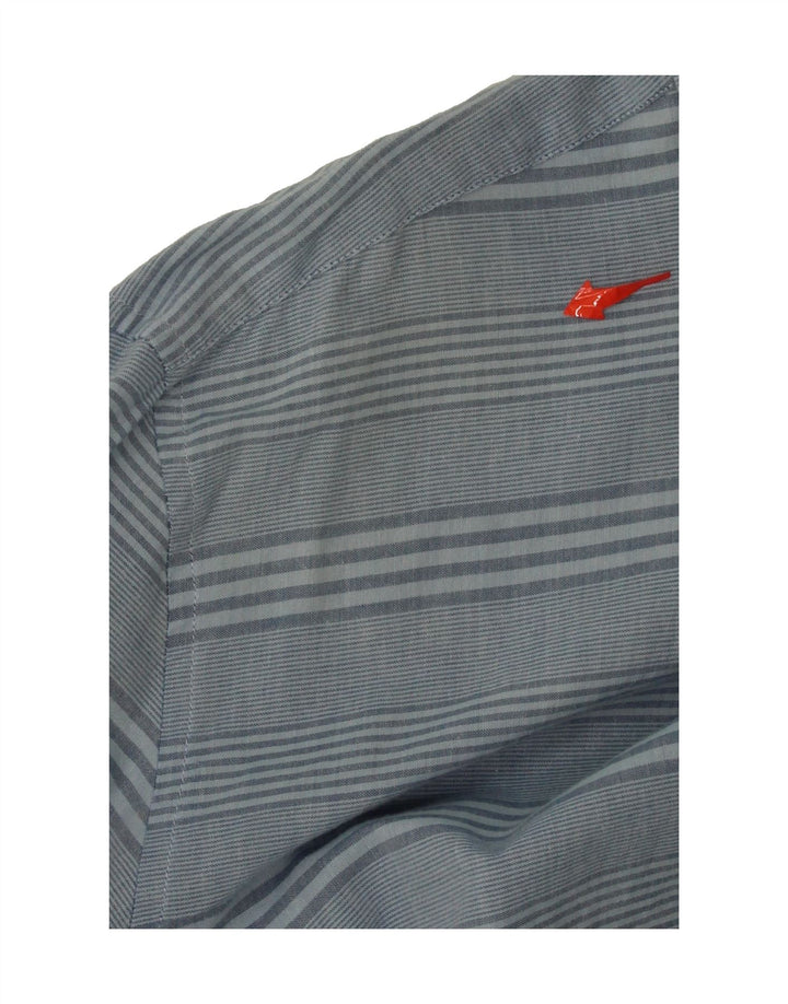 J. CREW Mens Slim Shirt Large Blue Striped Cotton Vintage J. Crew and Second-Hand J. Crew from Messina Hembry 