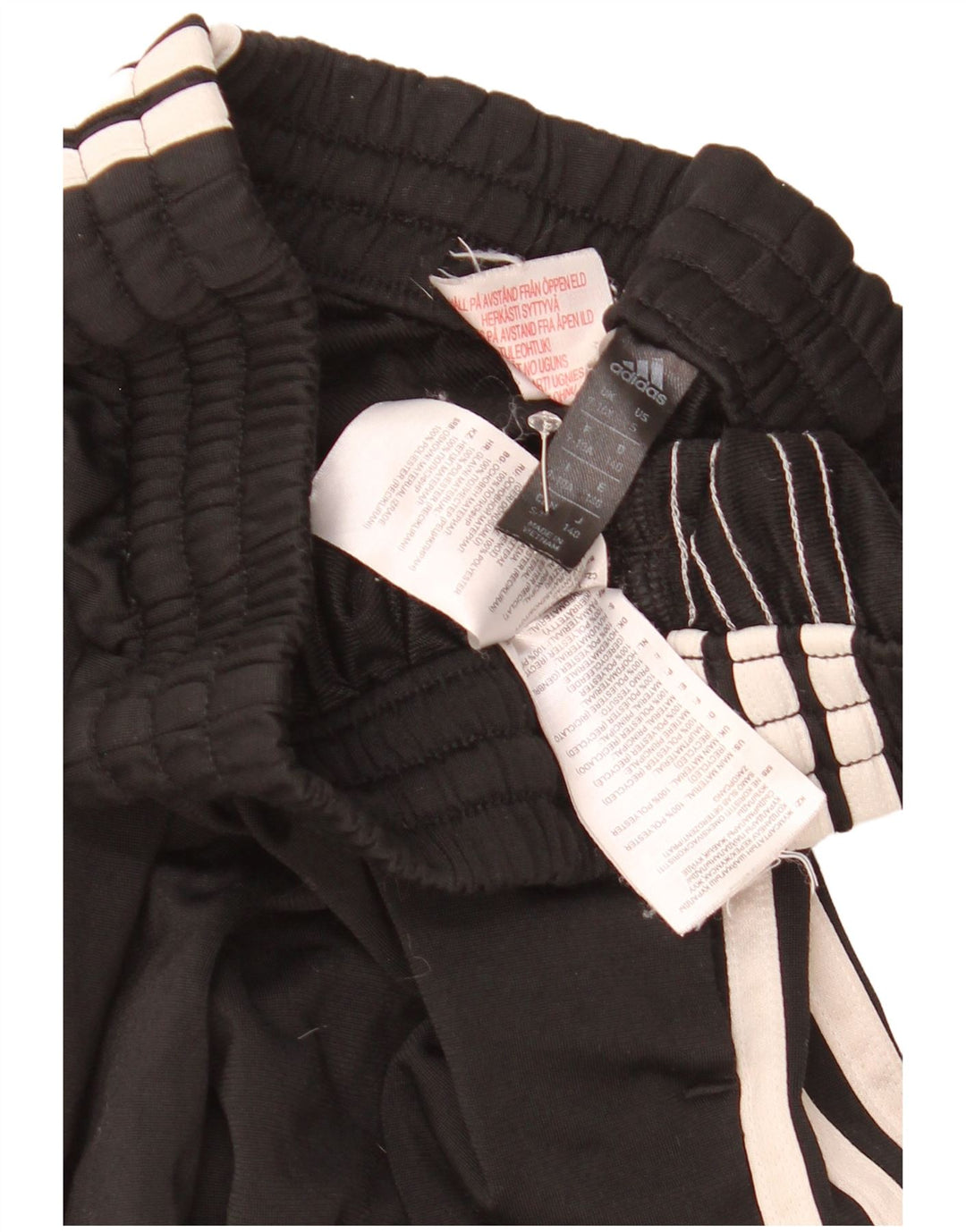 Adidas meninos calças de treino joggers 9-10 anos preto poliéster