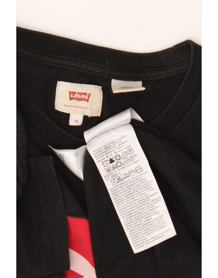 Camiseta gráfica masculina Levi's Top médio algodão preto