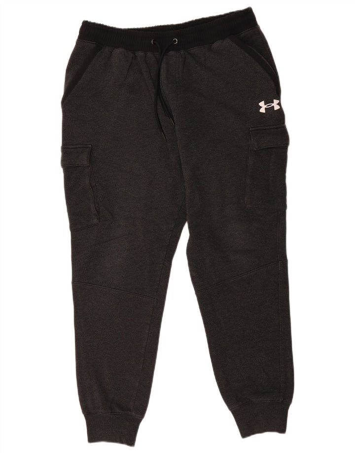 Calça de treino masculina Under Armour Cargo Joggers grande algodão cinza