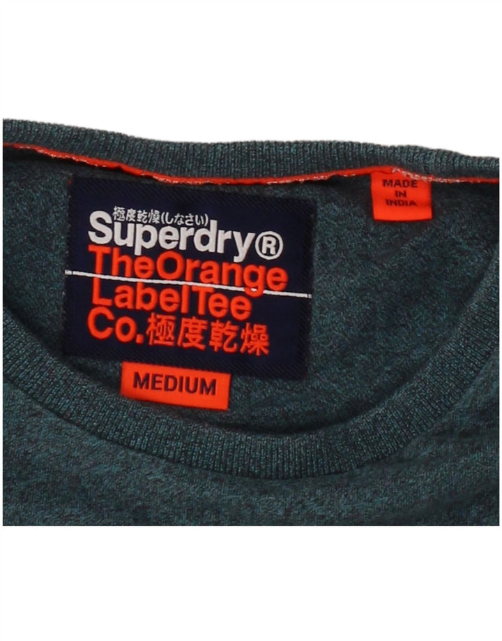 Camiseta masculina SUPERDRY Top médio algodão verde