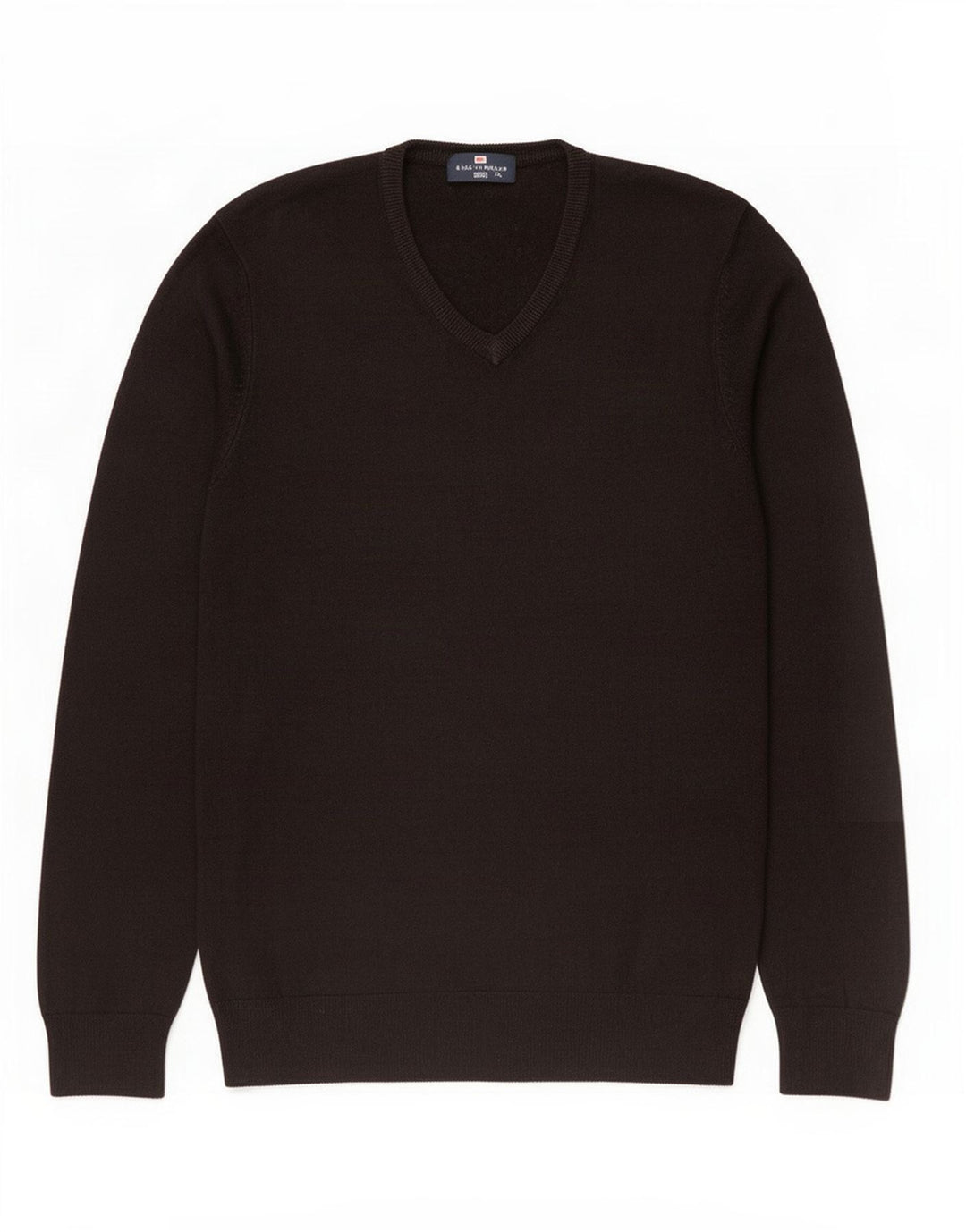 Suéter masculino Marks & Spencer Blue Harbor com decote em V médio preto
