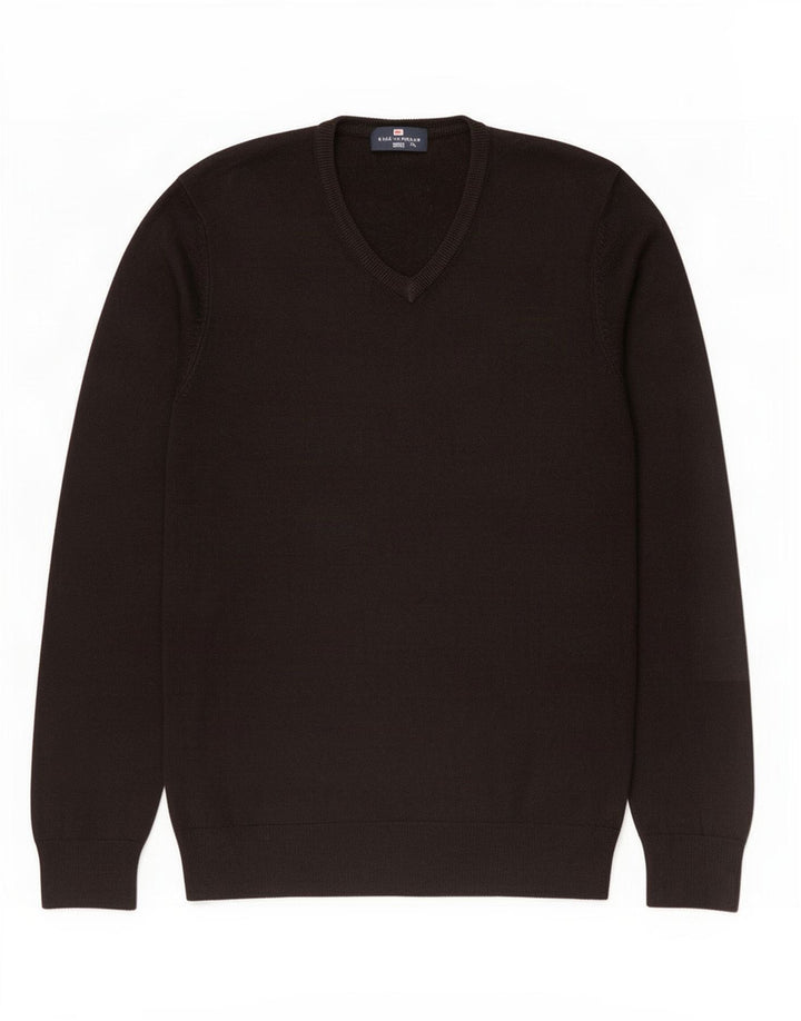 Suéter masculino Marks & Spencer Blue Harbor com decote em V médio preto