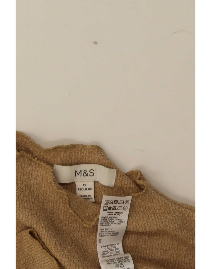 Blusa feminina Marks & Spencer UK 12 acrílico marrom médio