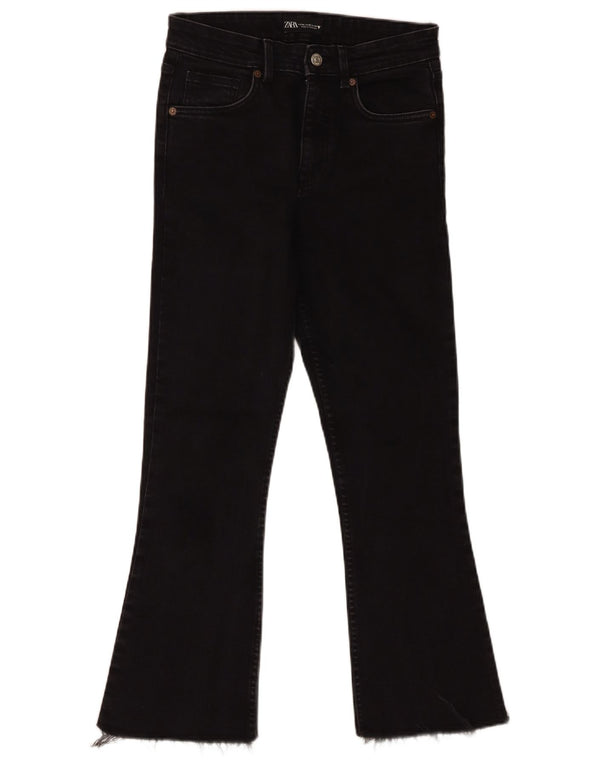 Calça jeans feminina Zara Bootcut EU 38 pequena W28 L27 preta