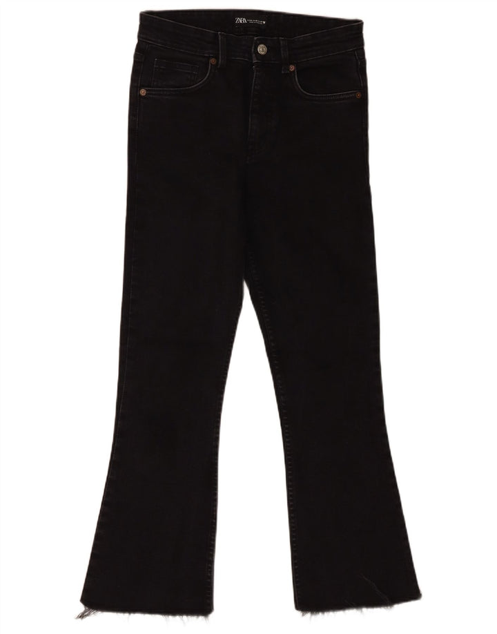Calça jeans feminina Zara Bootcut EU 38 pequena W28 L27 preta
