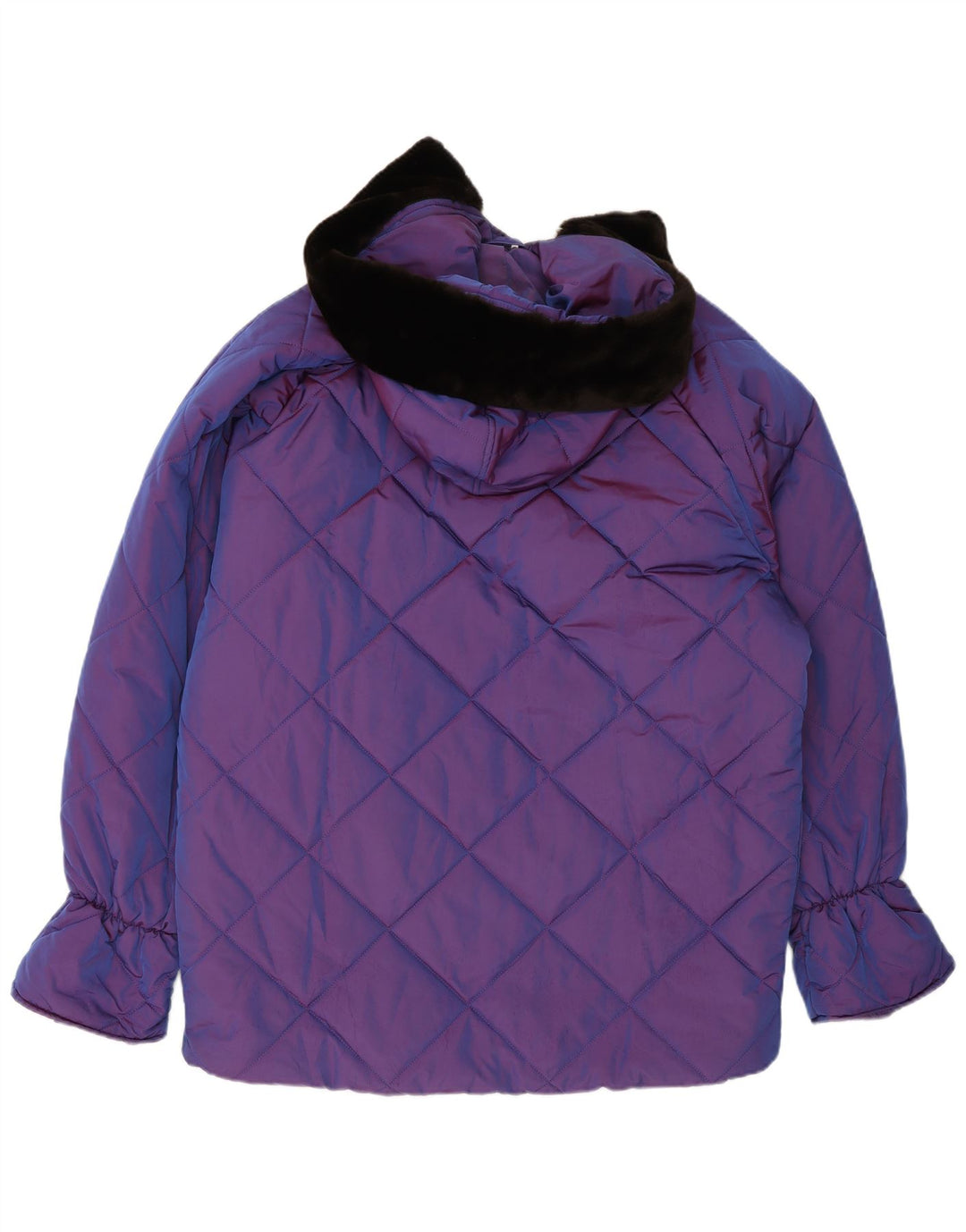 Belfe & Belfe Casaco feminino grande com capuz e acolchoado IT 44 Médio Roxo