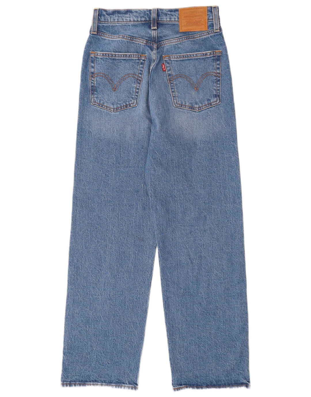 Jeans feminino Levi's Ribcage Straight W25 L27 Azul Algodão