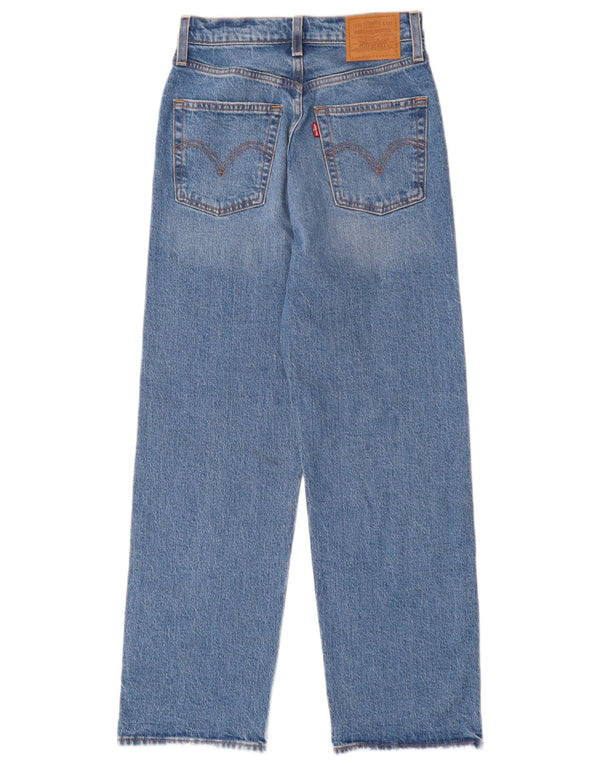 Jeans feminino Levi's Ribcage Straight W25 L27 Azul Algodão