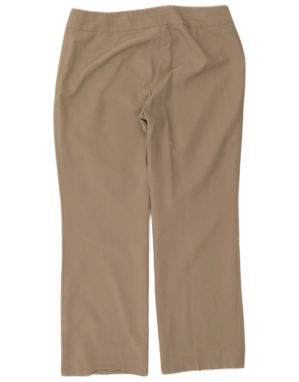 Calça chino reta feminina Marks & Spencer Reino Unido 16 grande W34 L30 bege