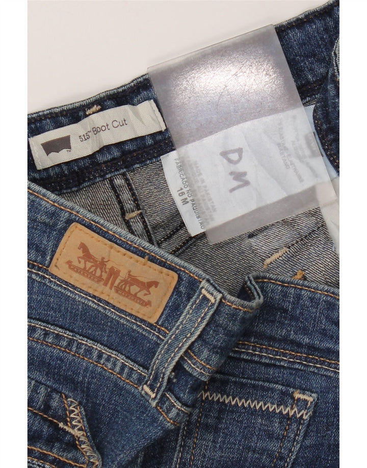 Calça jeans feminina Levi's 515 Bootcut US 16 2XL W38 L28 azul algodão