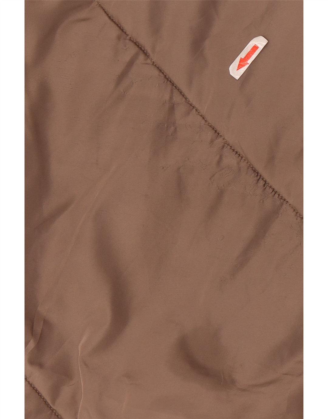Casaco acolchoado com capuz grande Zara feminino UK 18 XL marrom poliéster