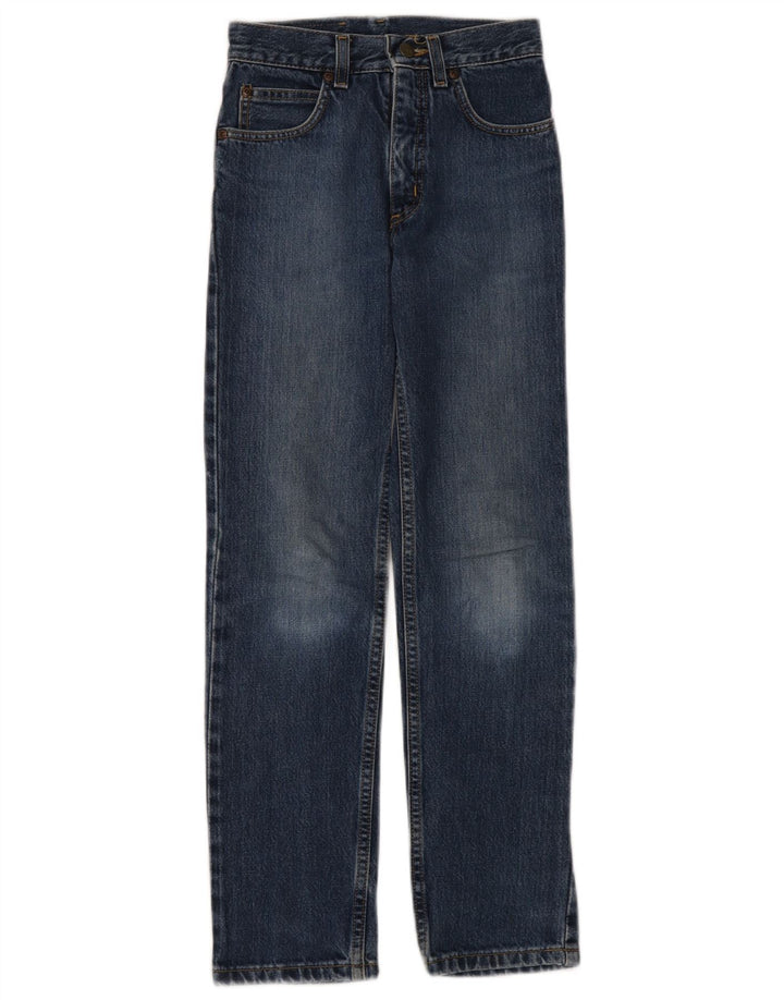 Calça jeans reta feminina Lee US 10 grande W24 L28 algodão azul