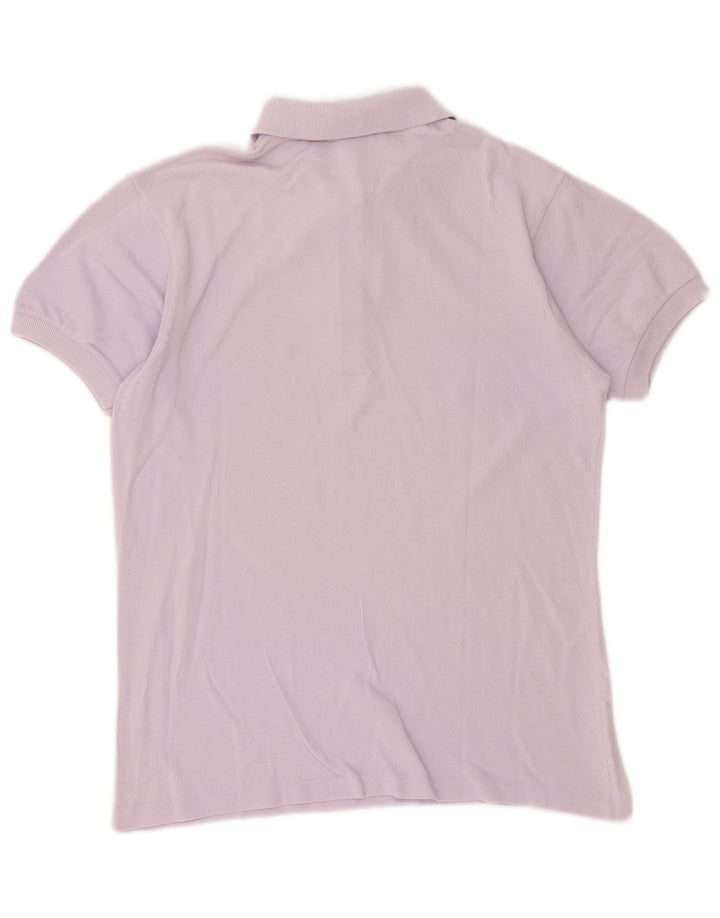 Camisa polo feminina Lacoste tamanho 40 algodão roxo médio