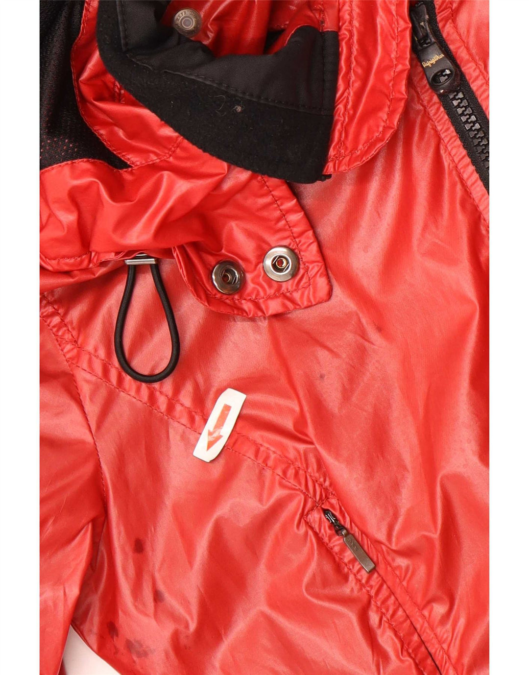 Refrigiwear Jaqueta de chuva feminina com capuz IT 38 XS poliéster vermelho