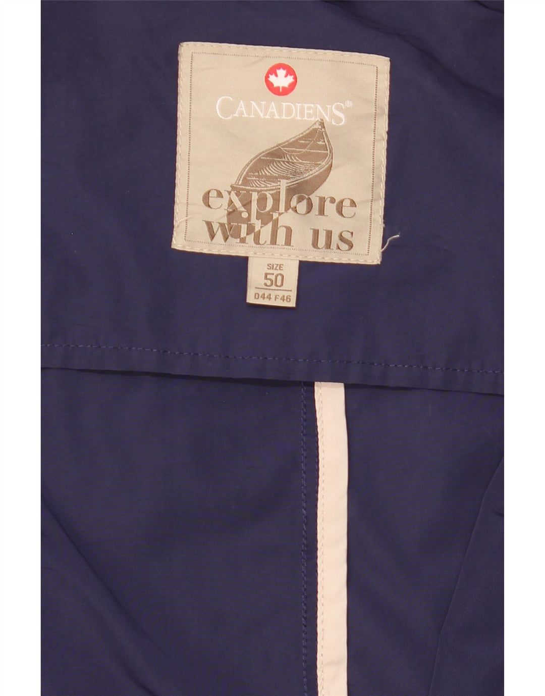 Capa de chuva feminina com capuz Canadiens IT 50 XL azul marinho