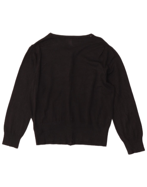 Suéter cardigã feminino Marks & Spencer UK 18 XL preto viscose