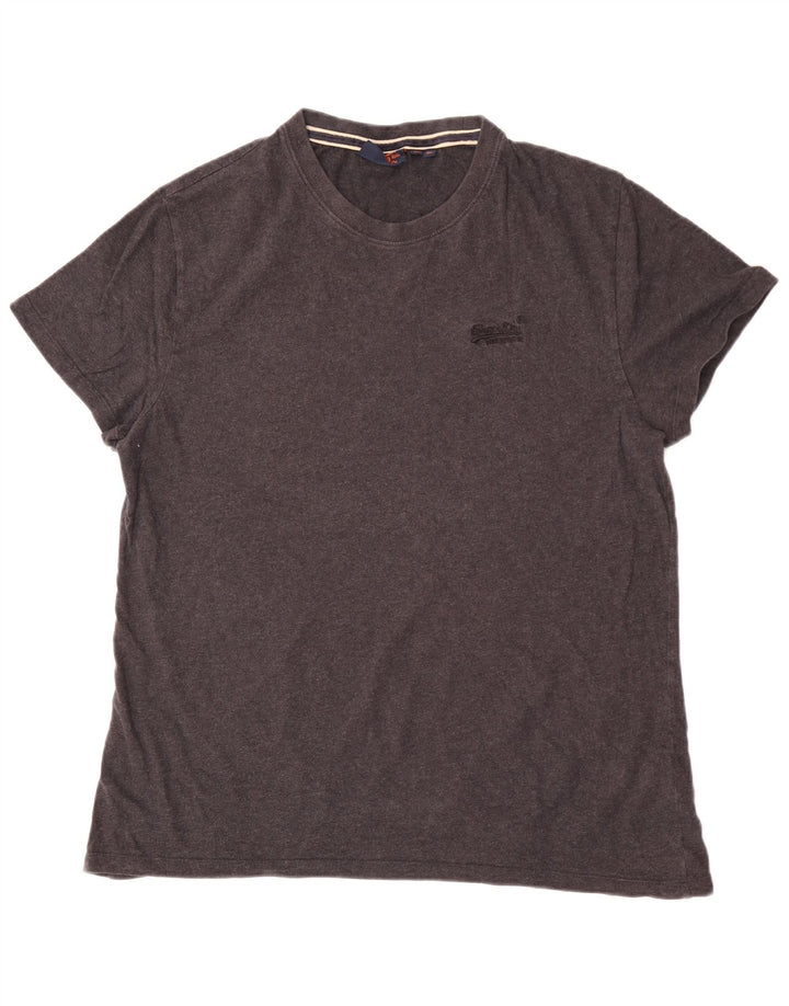 Camiseta gráfica masculina Superdry Top XL algodão cinza