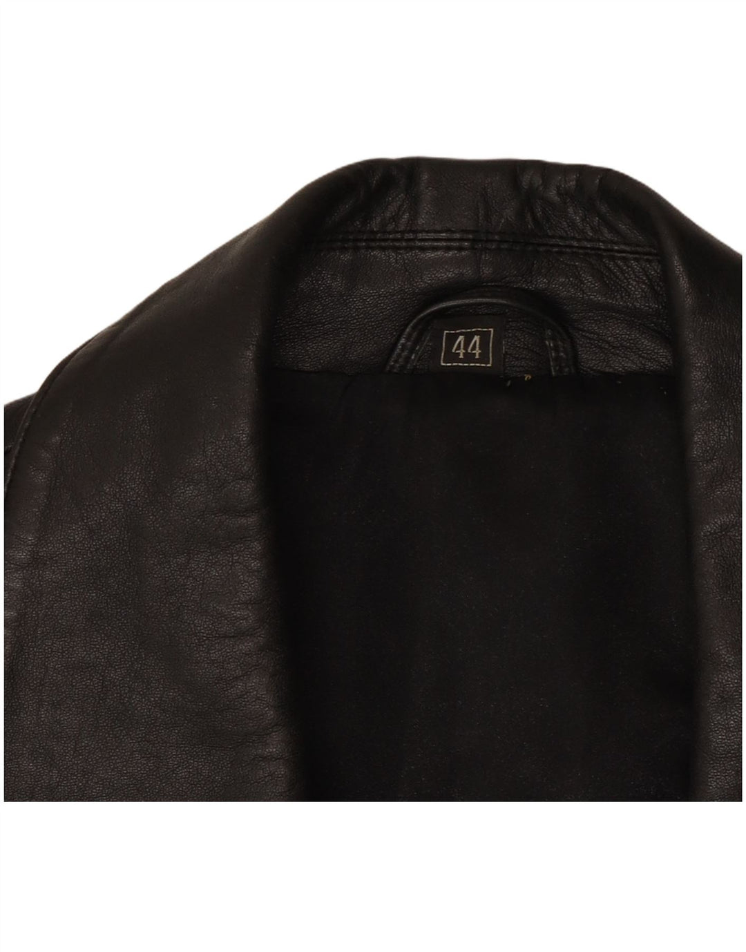 Casaco de couro feminino vintage EU 44 XL couro preto