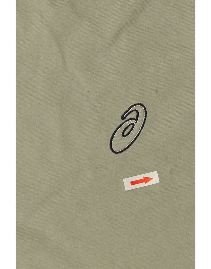 Camiseta masculina Asics Top grande algodão verde