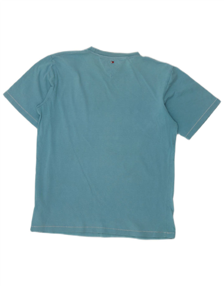 TOMMY HILFIGER Camiseta gráfica masculina 13-14 anos algodão azul