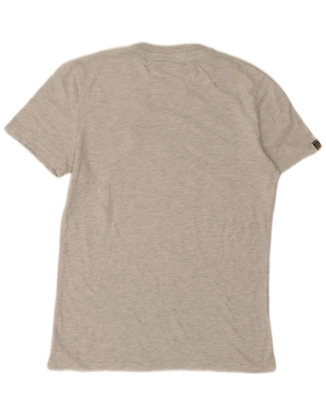 Camiseta gráfica masculina Superdry Top cinza médio algodão