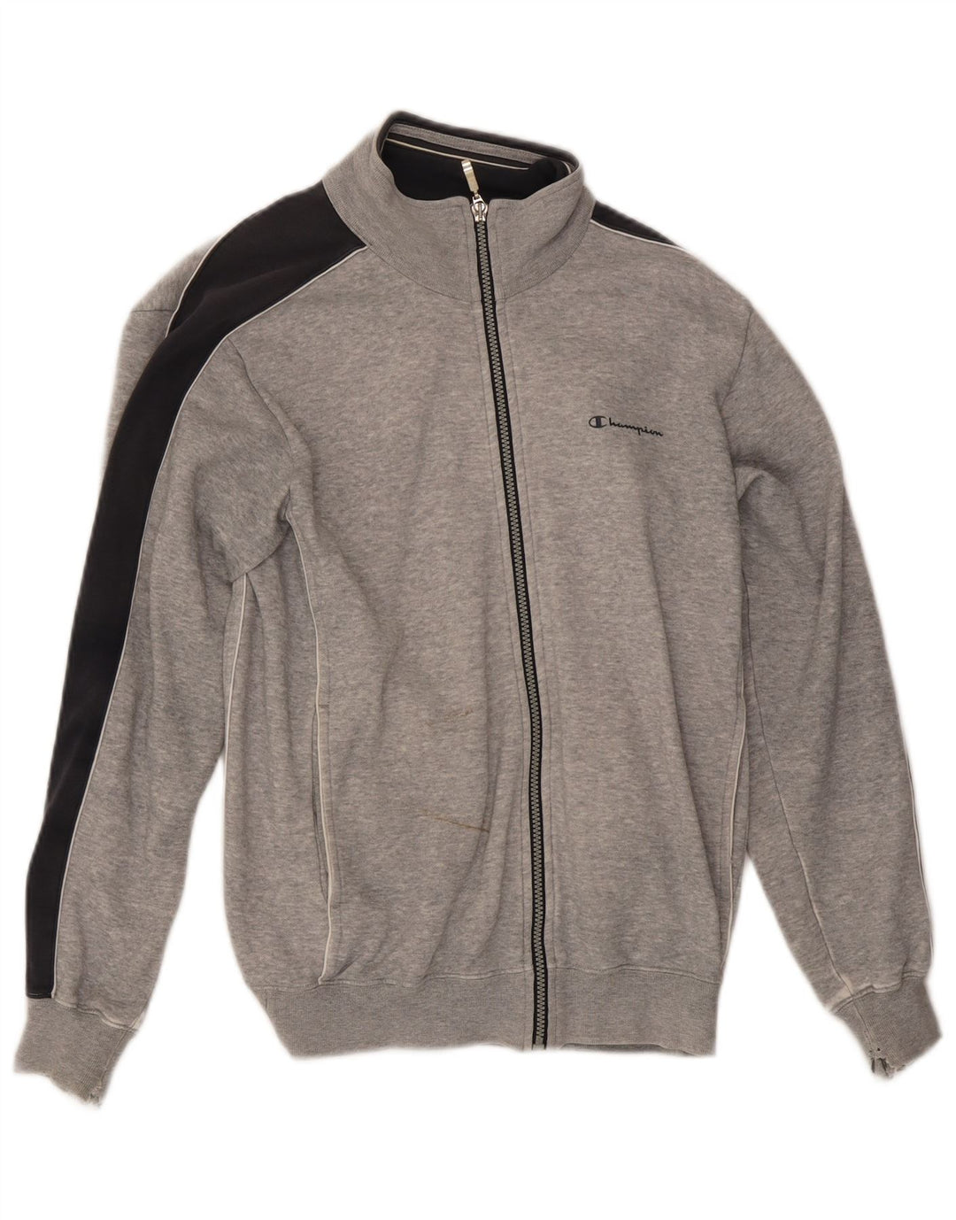 Jaqueta masculina Champion Regular Fit com top cinza pequeno e bloco colorido
