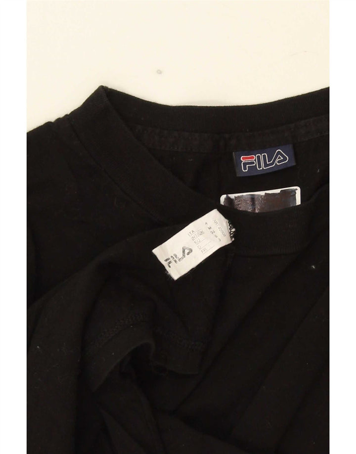 Camiseta masculina Fila Top médio algodão preto