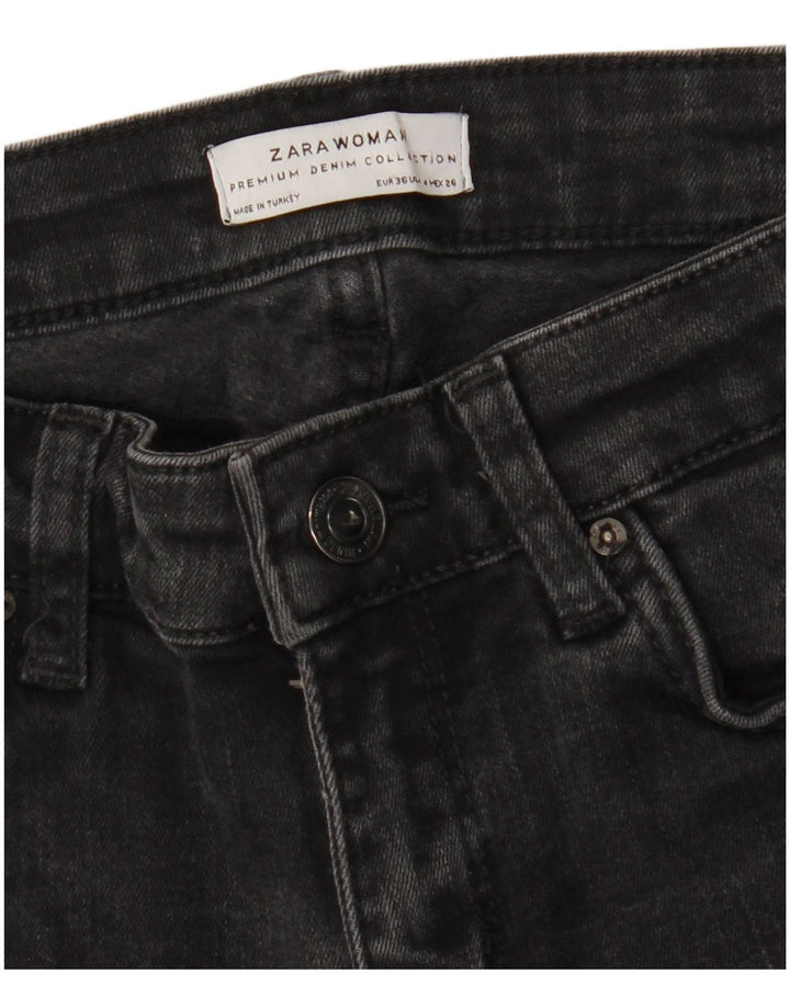 Calça jeans feminina Zara Bootcut EU 36 XS W26 L26 preta