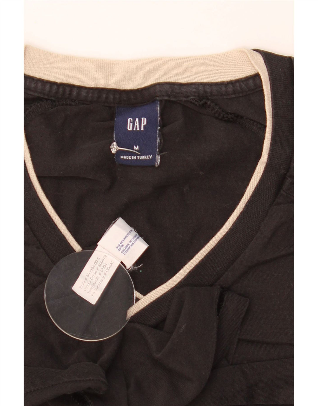 Camiseta masculina Gap Top médio algodão preto