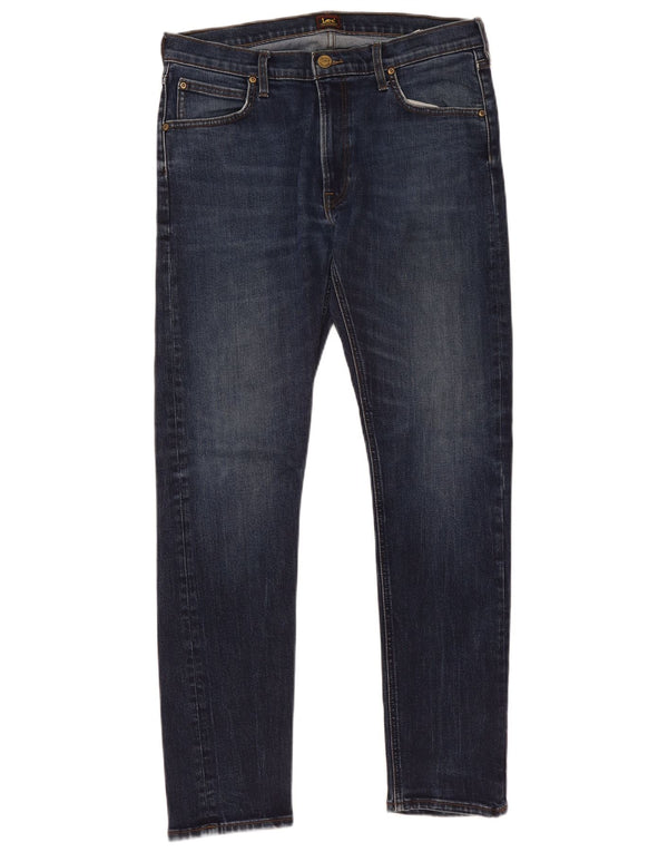 Lee Mens Luke Slim Jeans W34 L32 Azul Algodão