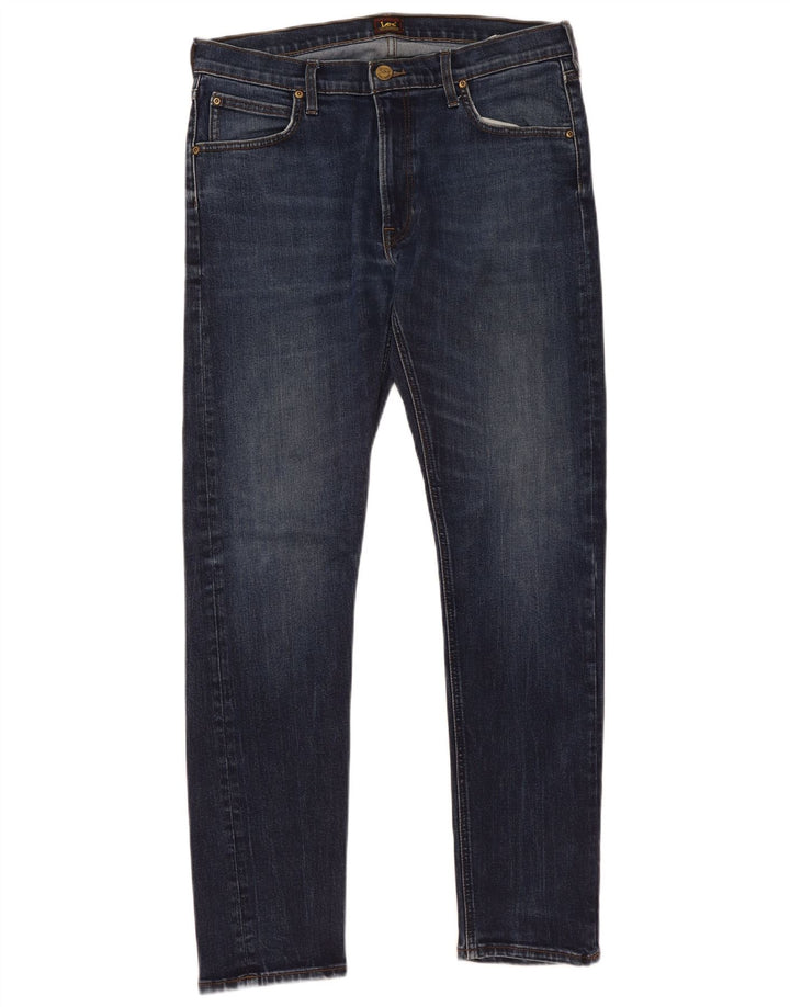 Lee Mens Luke Slim Jeans W34 L32 Azul Algodão