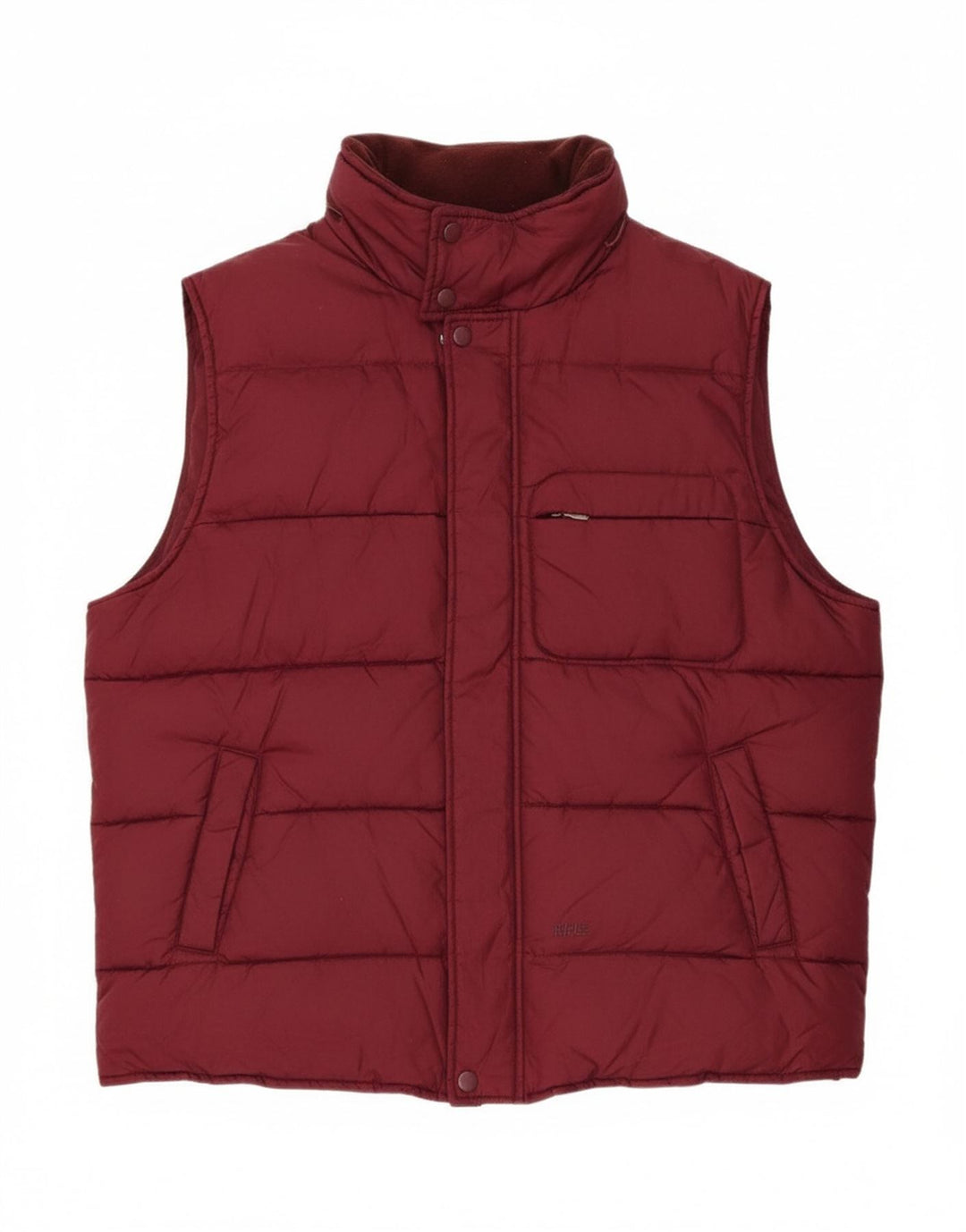 Colete masculino acolchoado com capuz RIFLE UK 40 grande Borgonha