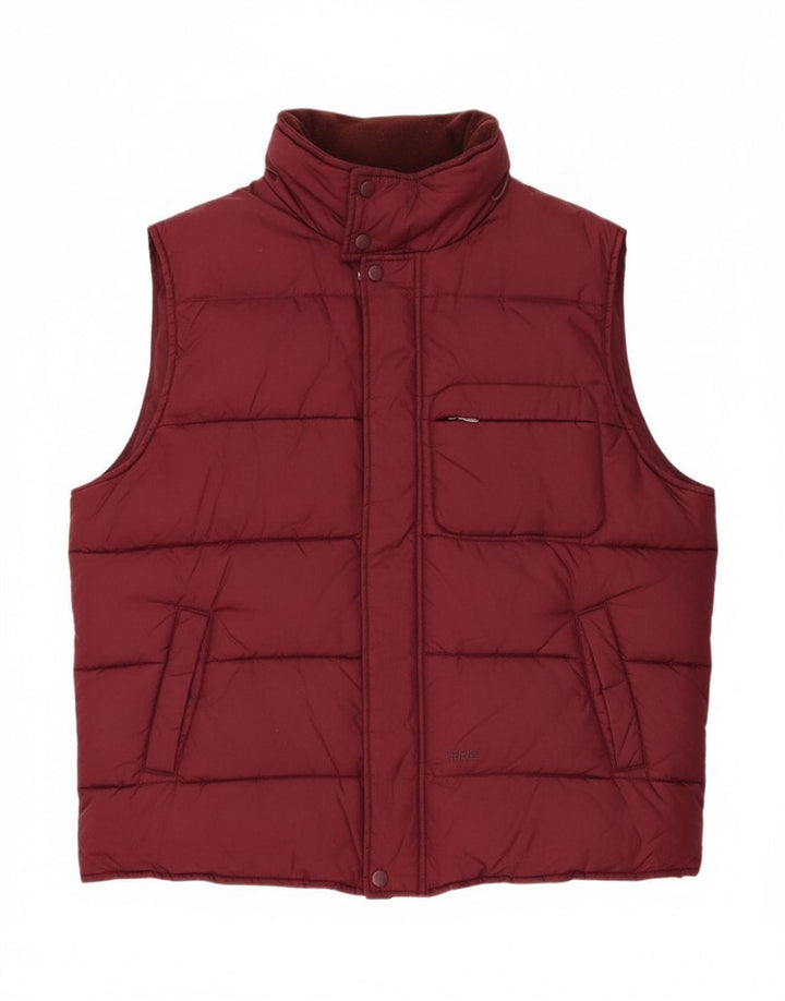 Colete masculino acolchoado com capuz RIFLE UK 40 grande Borgonha