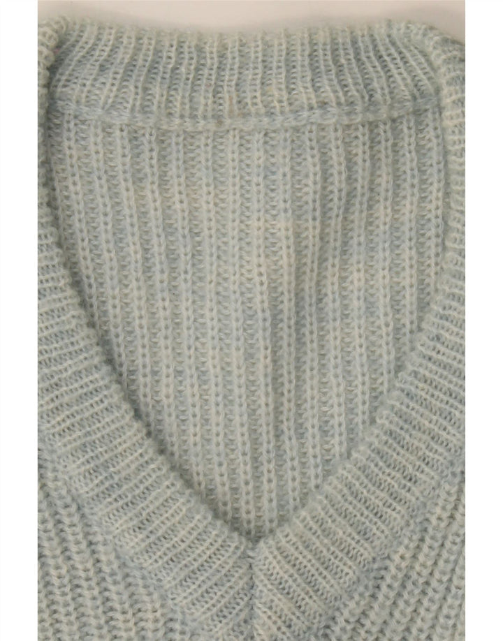 VINTAGE Womens V-Neck Jumper Sweater UK 18 XL Blue Vintage Vintage and Second-Hand Vintage from Messina Hembry 