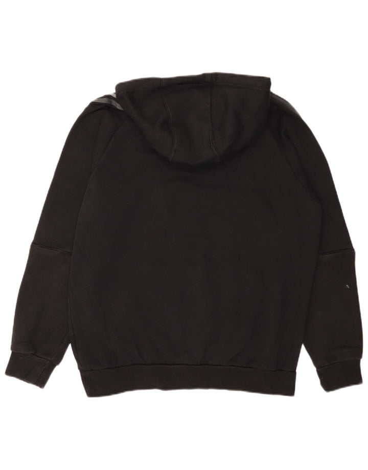 ADIDAS Mens Hoodie Jumper Médio Algodão Preto
