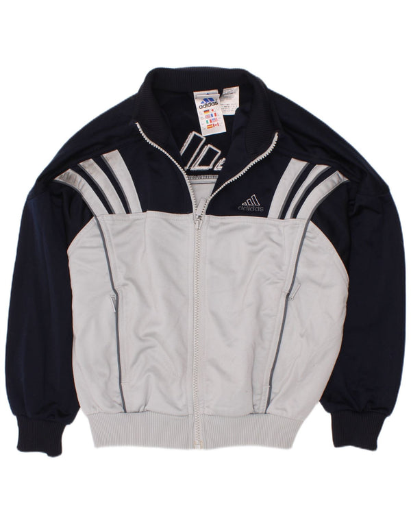 Adidas Meninos Graphic Tracksuit Top Jacket 7-8 Anos Azul Marinho Colorblock