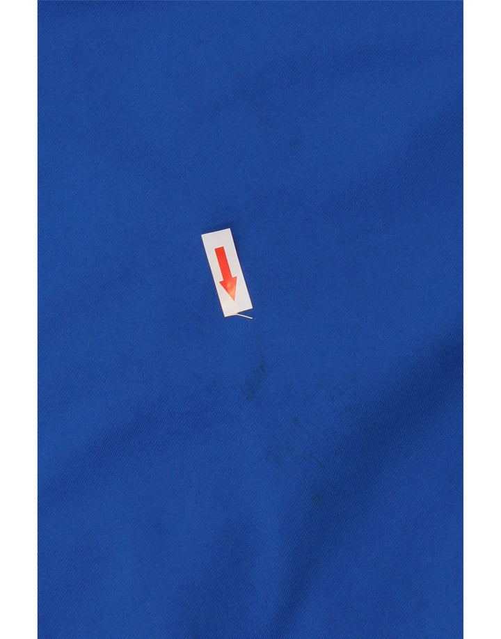 Puma Mens Zip Neck Pulôver Treino Top Pequeno Azul Colorblock Poliéster