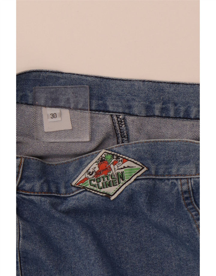 Saia jeans feminina VINTAGE W30 azul médio