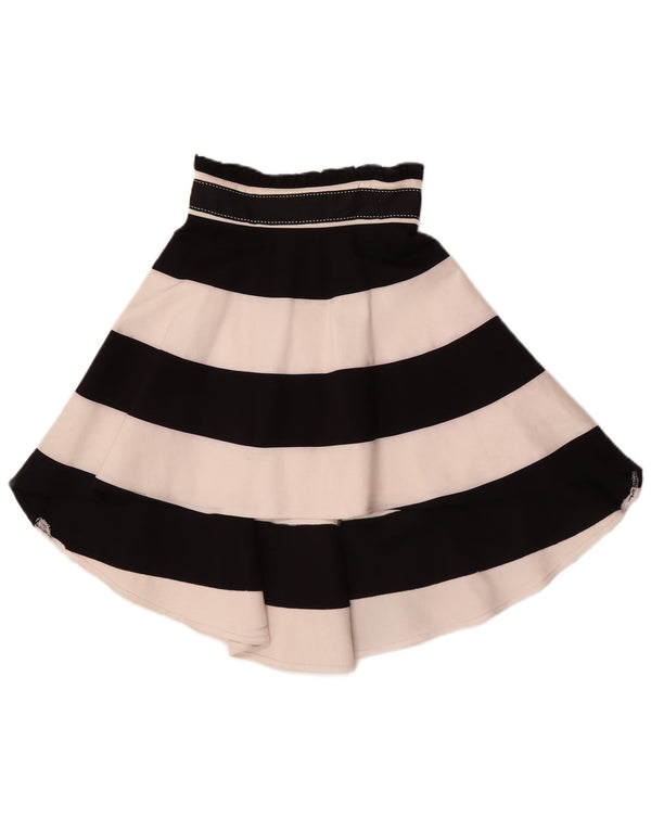 Saia circular assimétrica Relish Girls 7-8 anos W22 poliéster listrado preto